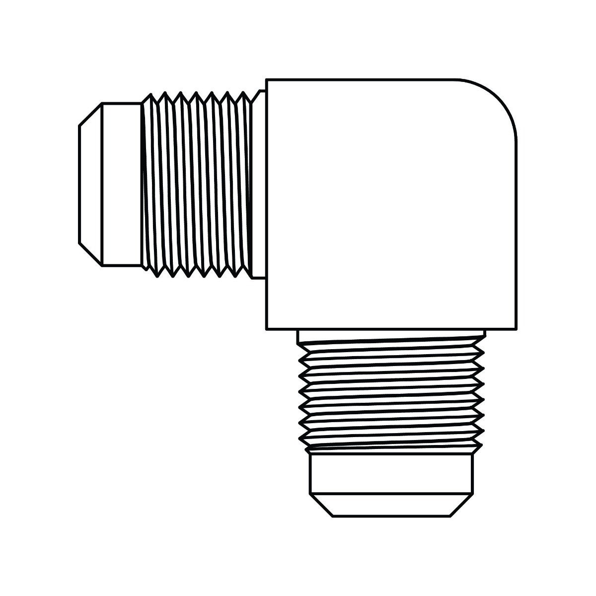 SAE 45&deg; Tube Union Elbow 90&deg;