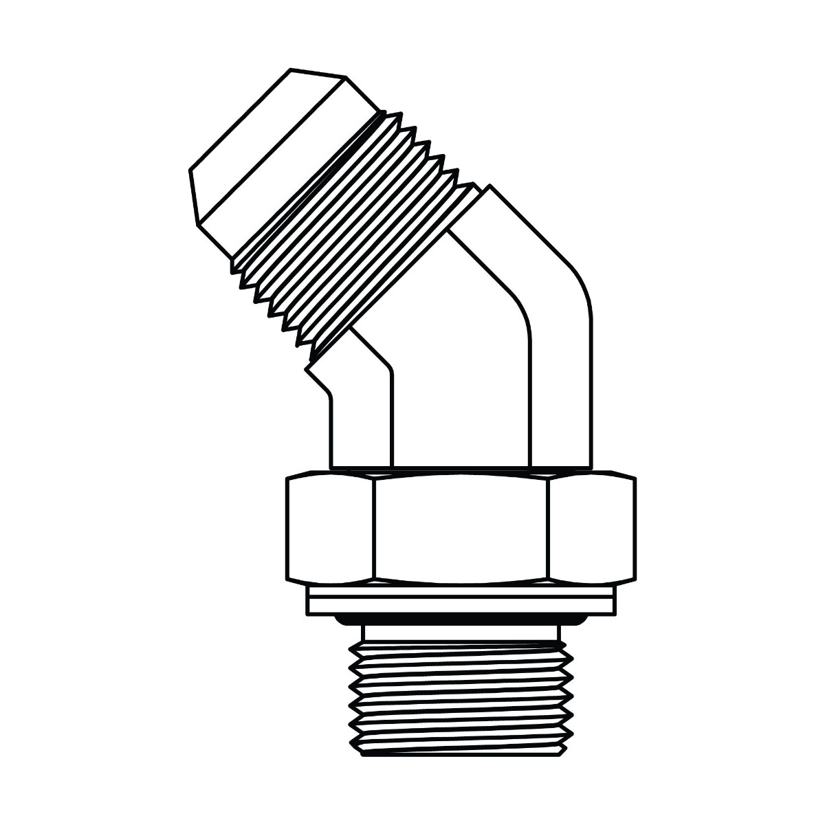 JIC to Metric Elbow 45°