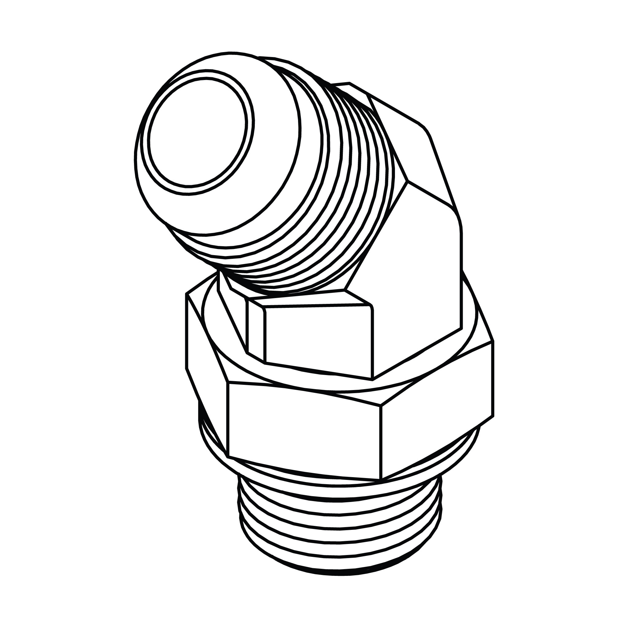 JIC to Metric Elbow 45°