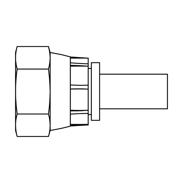 Microbore Hose End ORFS Swivel
