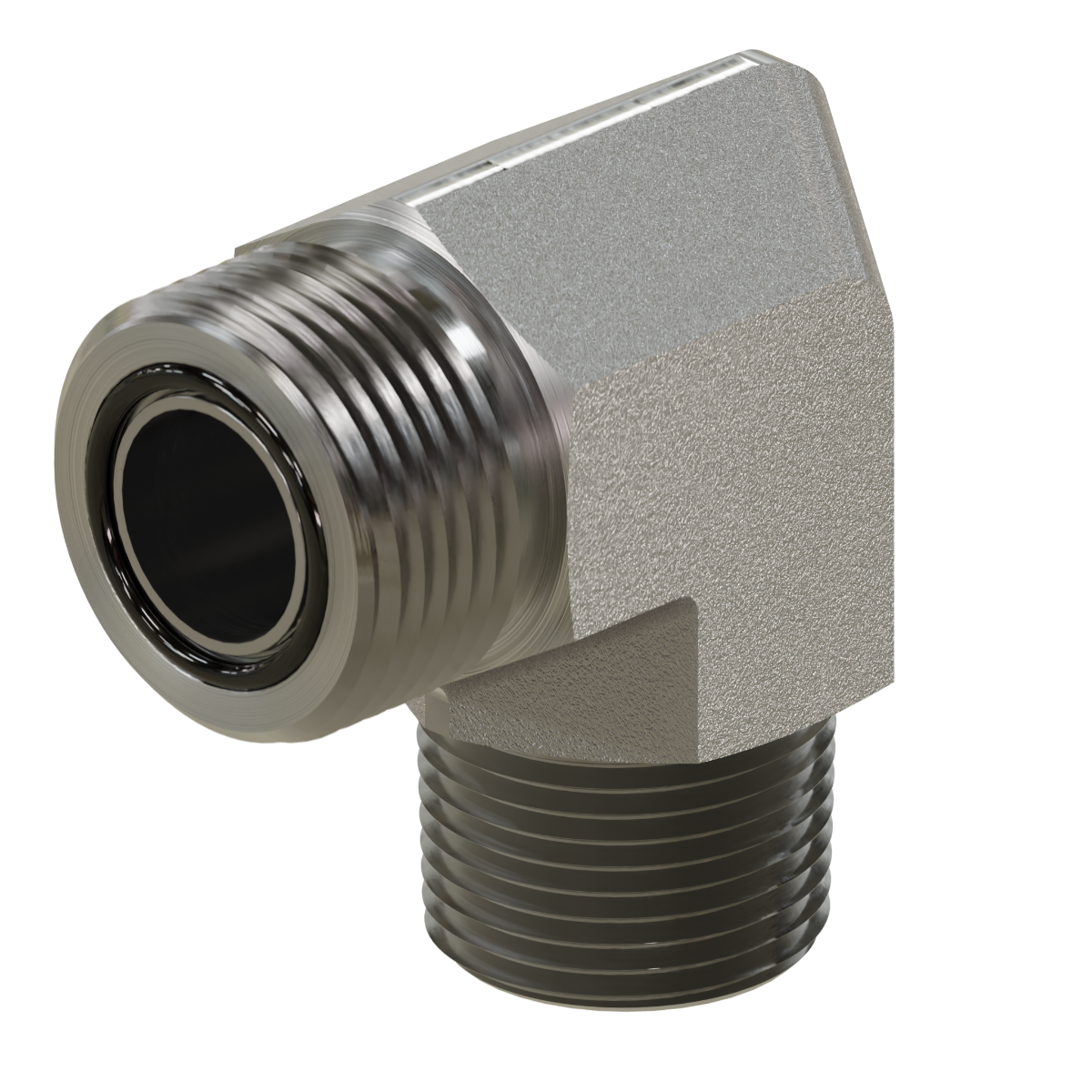 ORFS to Pipe Elbow 90&deg;