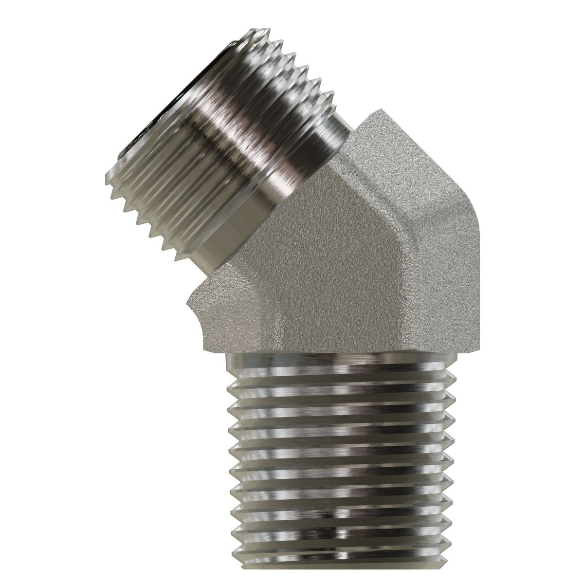ORFS to Pipe Elbow 45&deg;