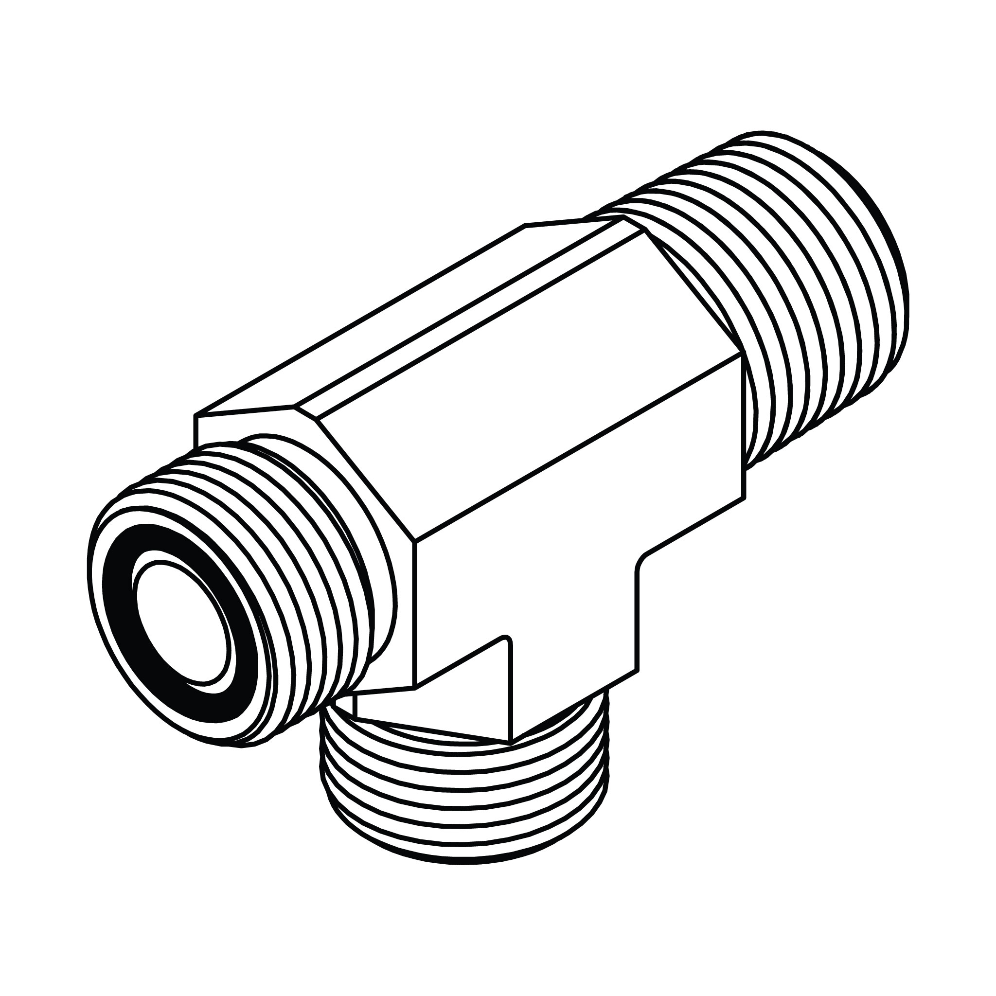 ORFS to Pipe Run Tee
