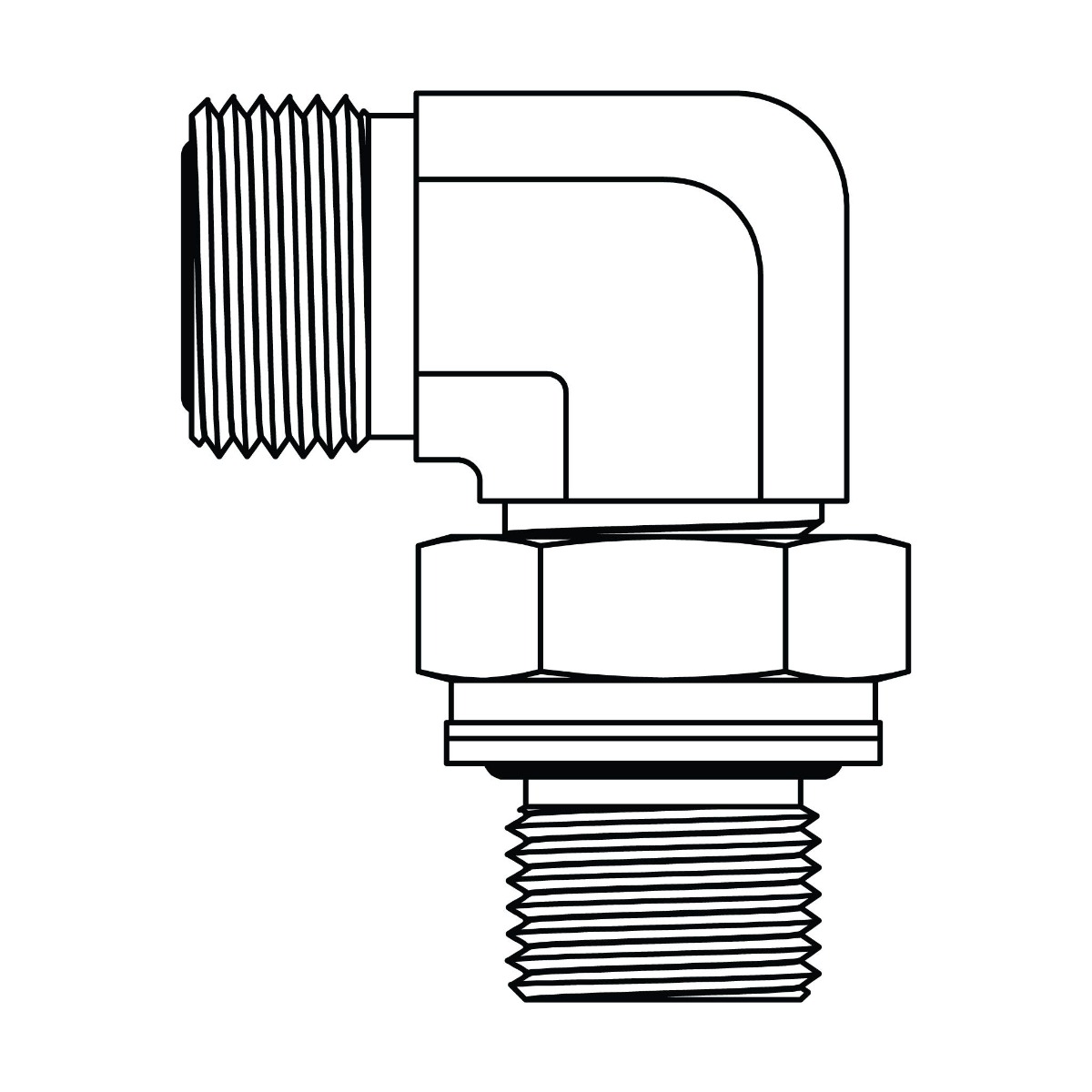 ORFS to Metric Elbow 90°