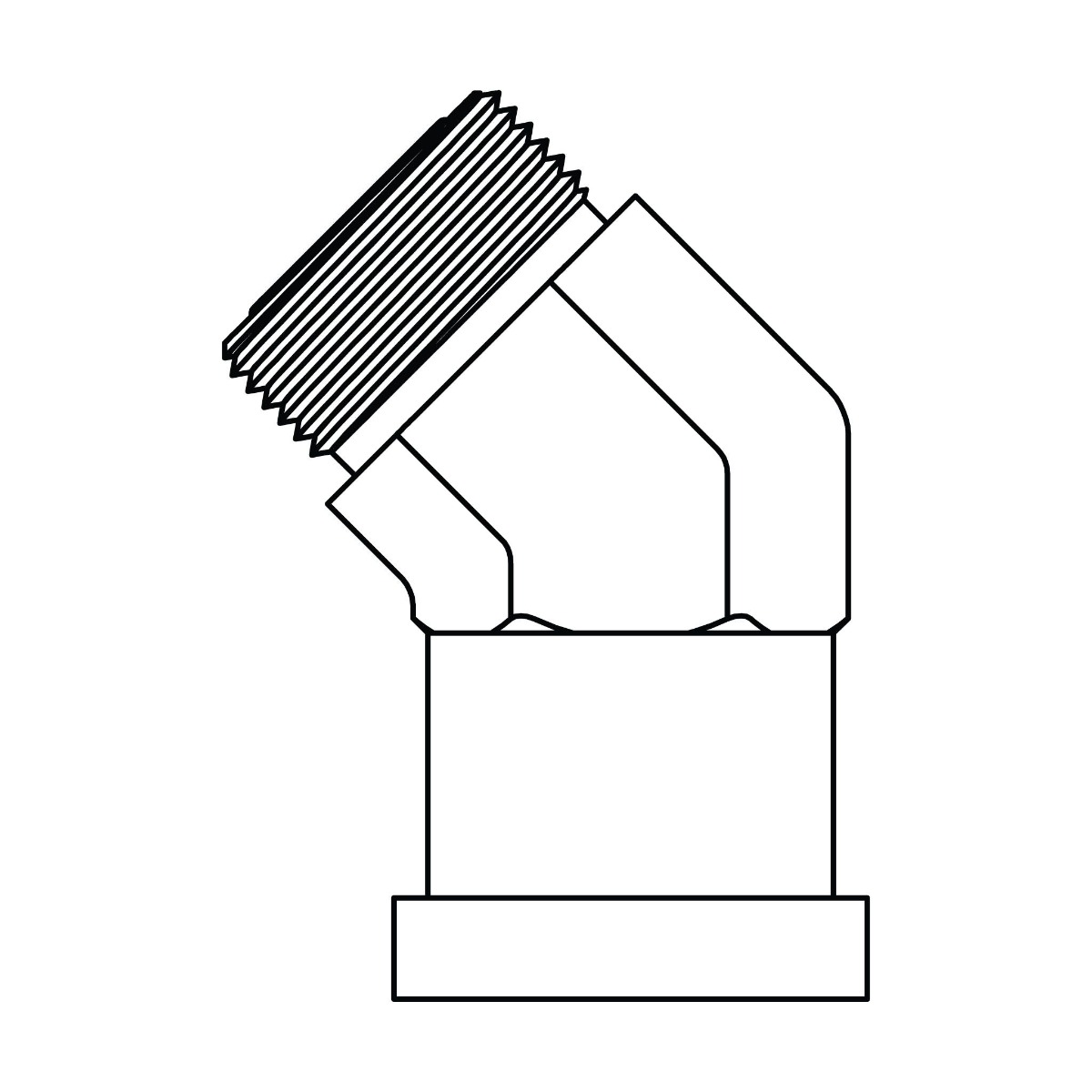 ORFS to Flange - 45°- Code 62