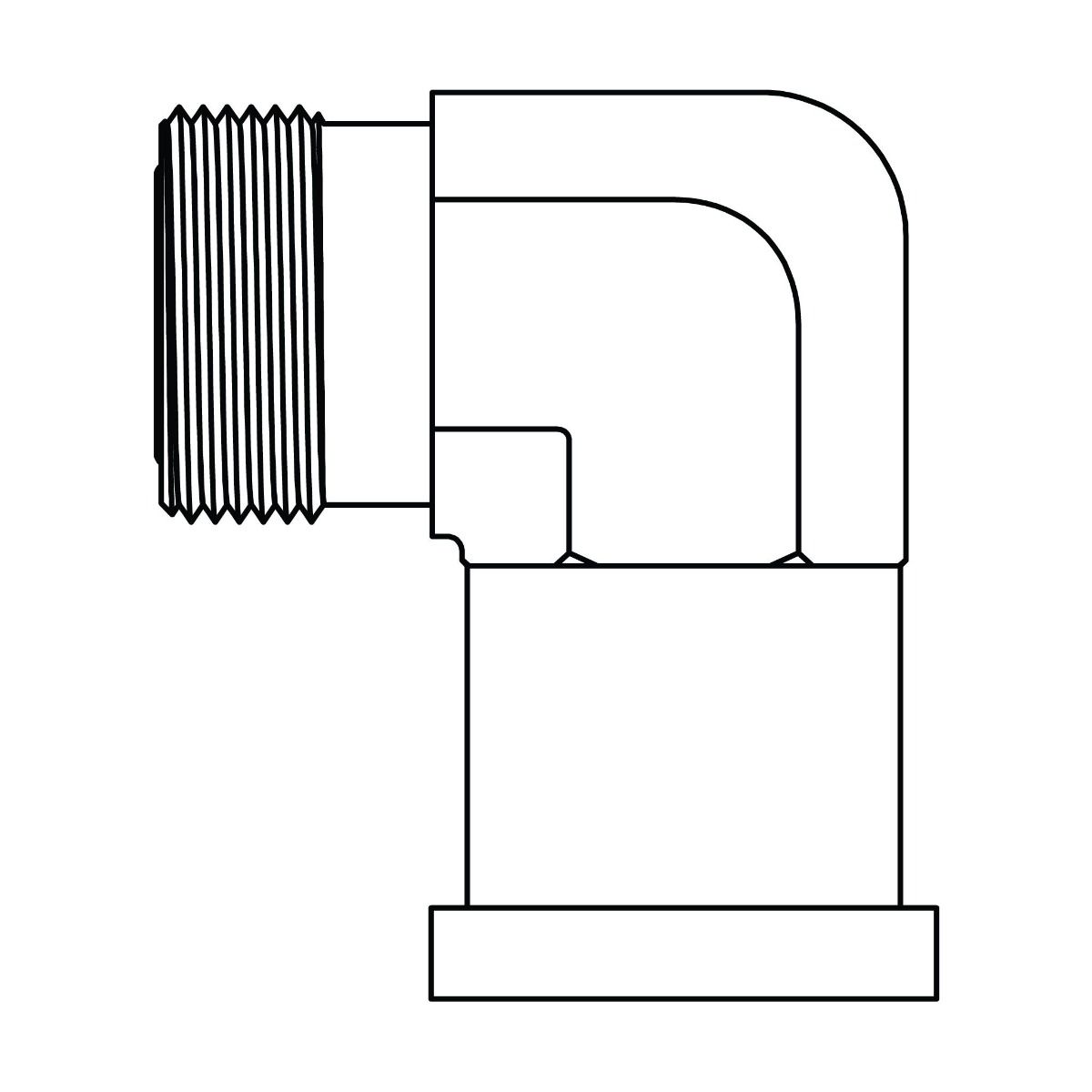 ORFS to Flange - 90°- Code 61