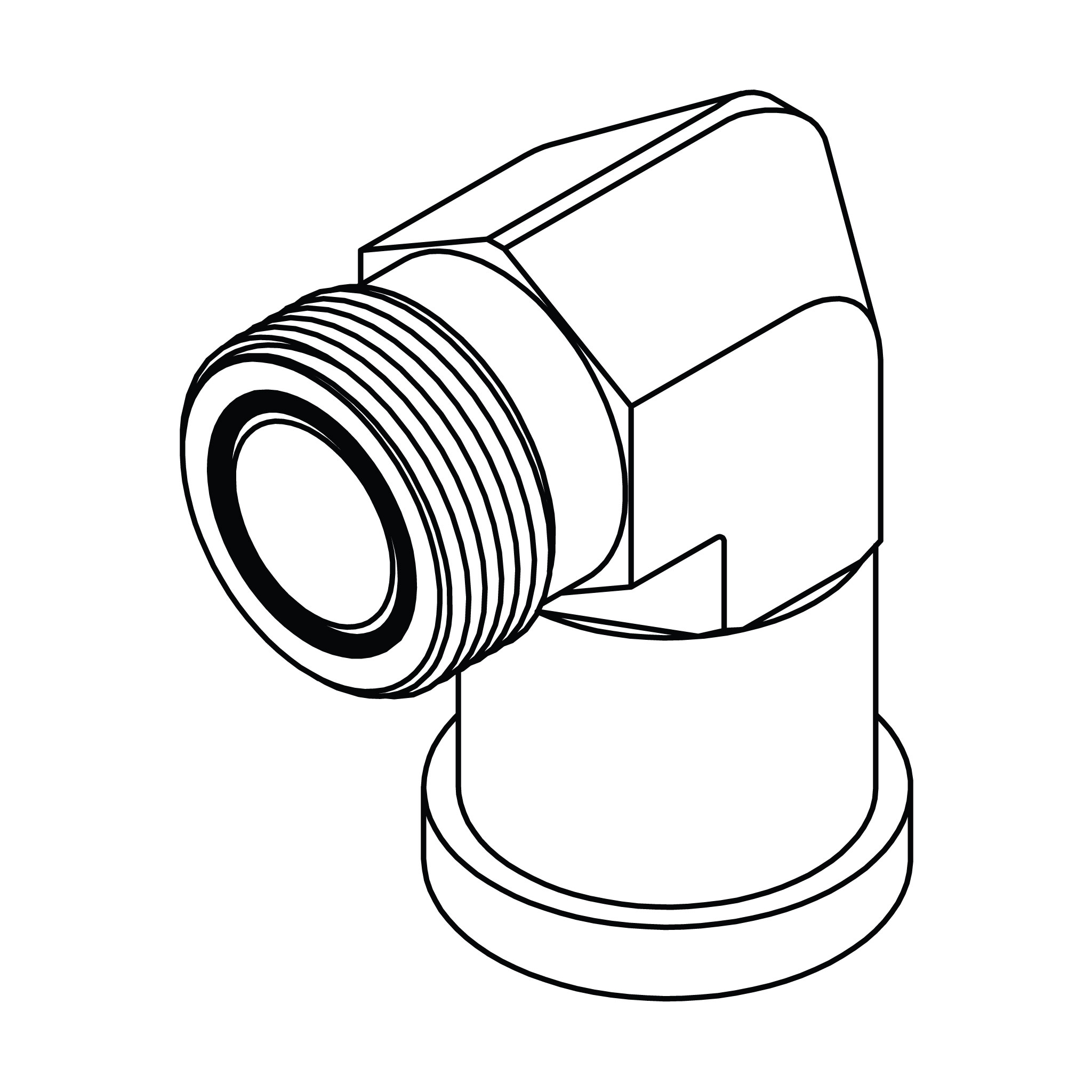 ORFS to Flange - 90°- Code 61