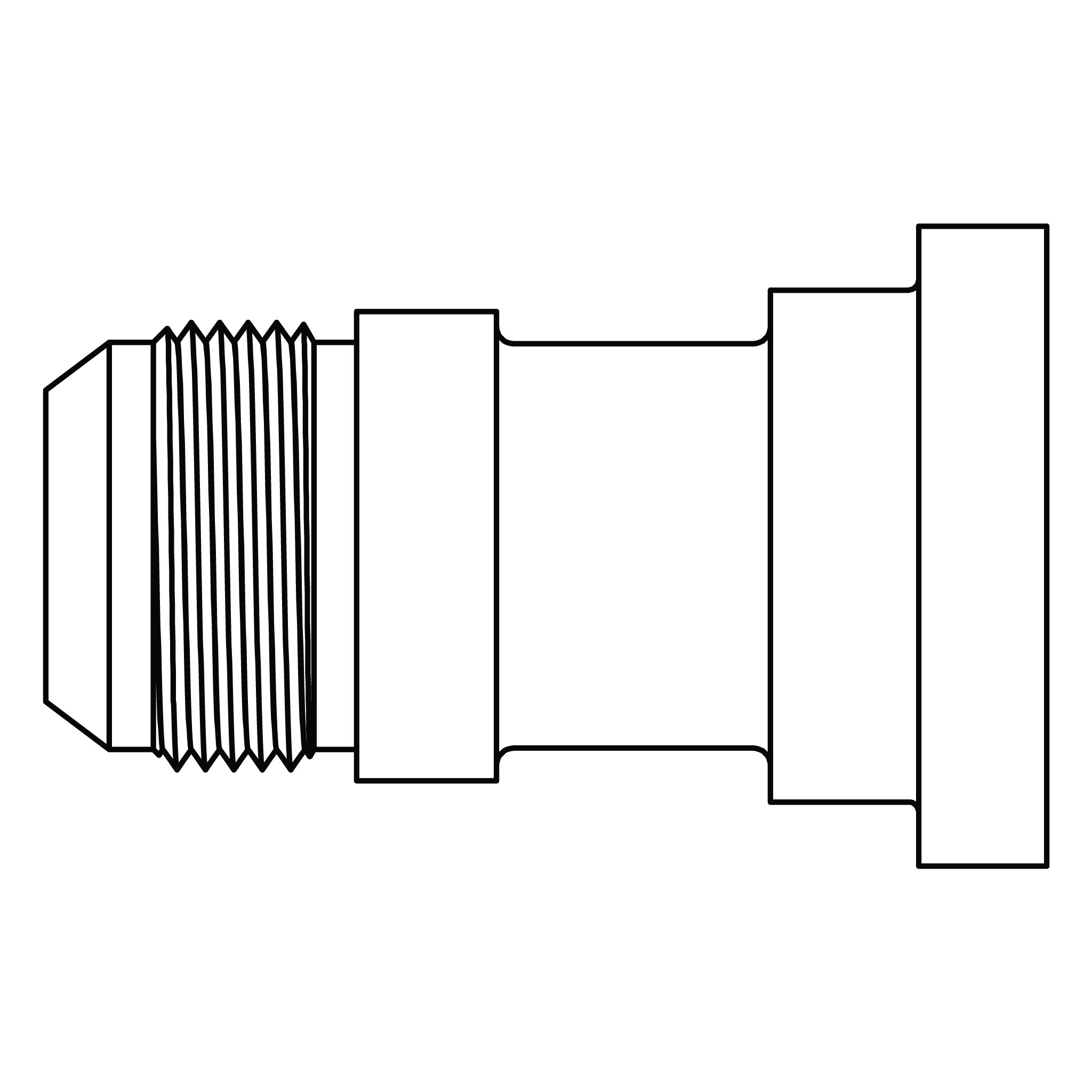 JIC to No Braze Flange - Code 62