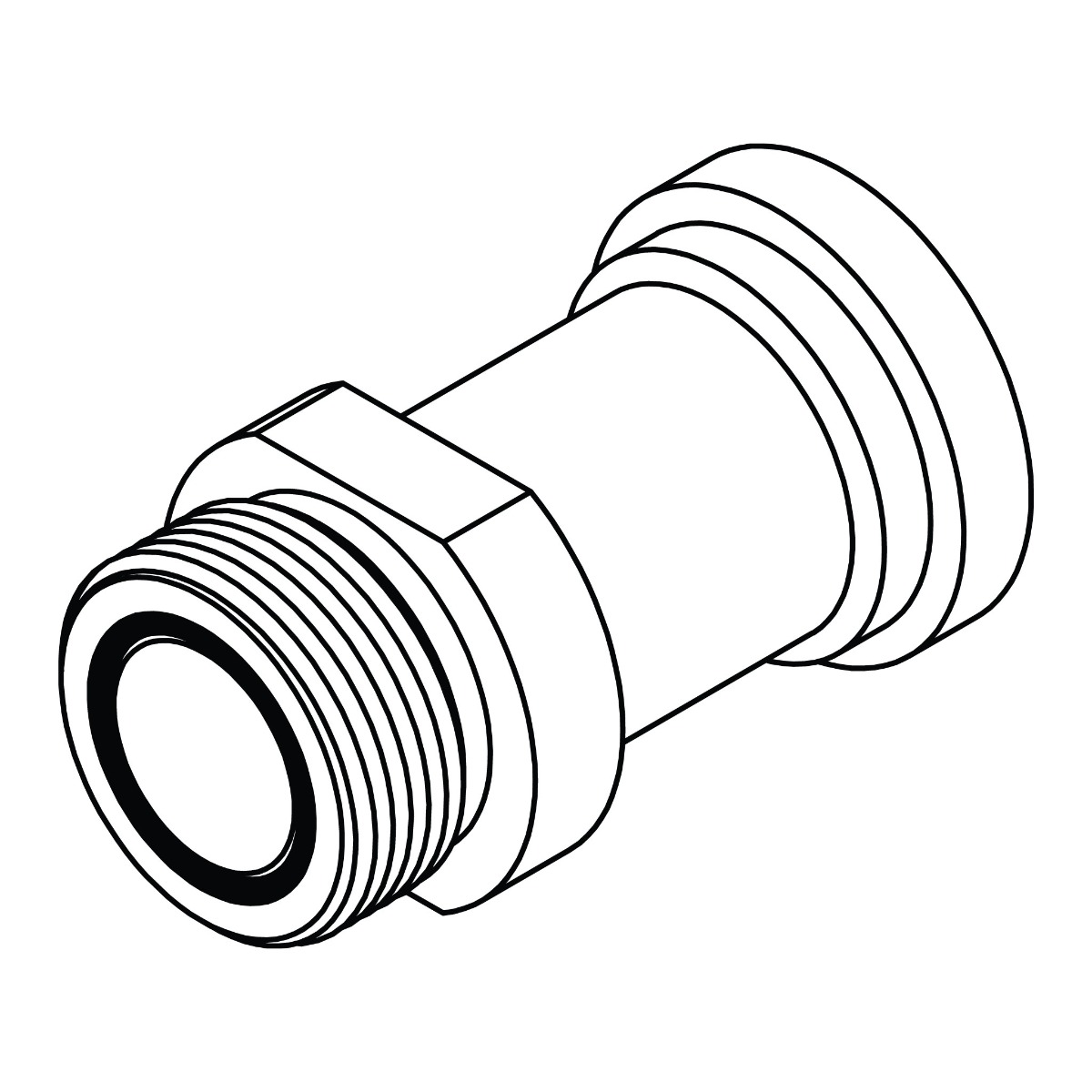 ORFS to No Braze Flange-Code 62