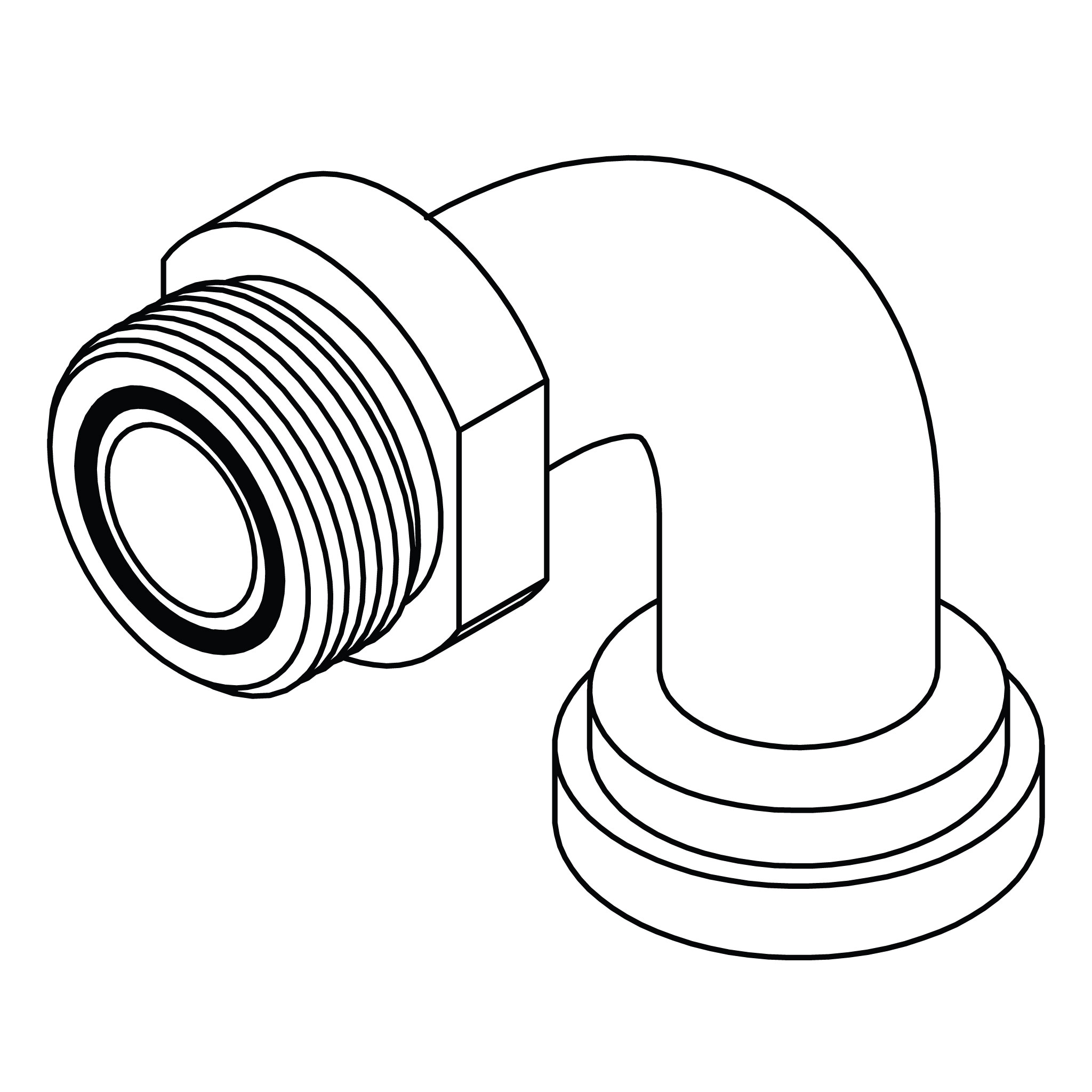 ORFS to No Braze Flange 90° - Code 61