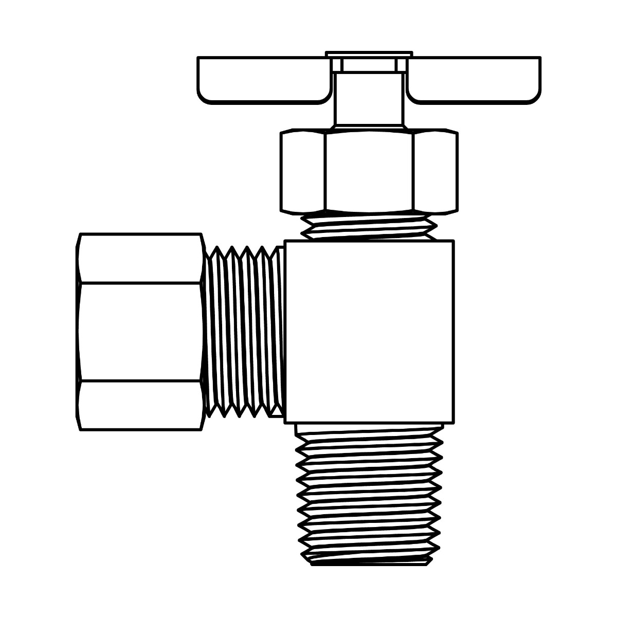Compression to Pipe Elbow 90°